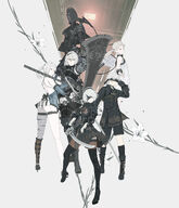 2B 9S D.K Fio Kaine Levania NieR NieR:Automata Nier_(brother) NieR_Re[in]carnation // 2000x2327 // 466KB
